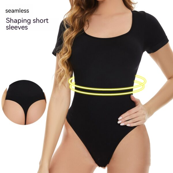 One-piece Corset Belly And Waist Shaping Shaping One-piece Seamless Short Sleeve - Image 4