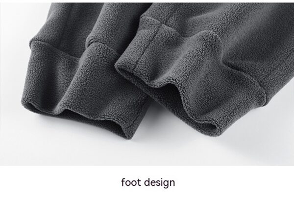 Polyester Men's Polar Fleece Thickened Warm Suit Loose Lapel Comfortable Coat Fashion Casual Complete Set - Image 4