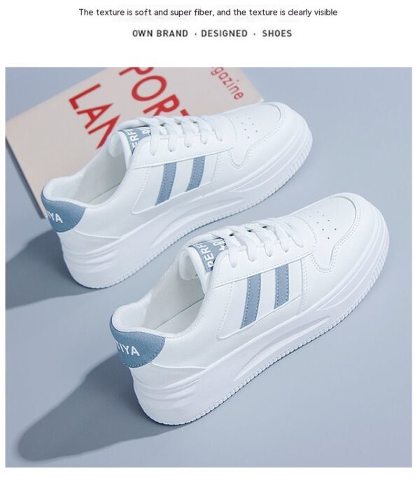 Women's All-matching Casual Sports Leather Summer White Sneakers Internet Celebrity - Image 8