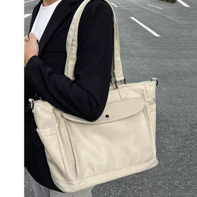 Large Capacity Waterproof Nylon Cloth Tote Bag Class Shoulder - Image 8