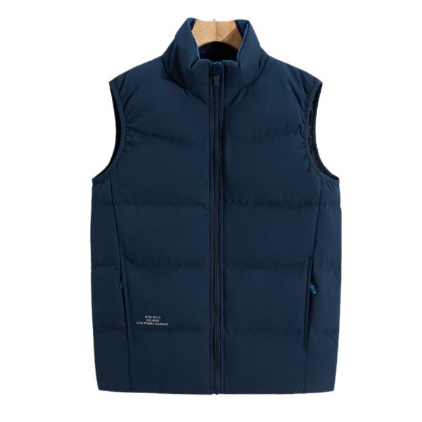 Plus Size Down Vest Stand Collar Waistcoat - Image 5