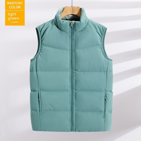 Plus Size Down Vest Stand Collar Waistcoat - Image 2