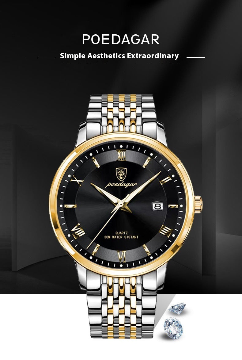 Men's Watch Waterproof Luminous Calendar Quartz Watch - Image 9