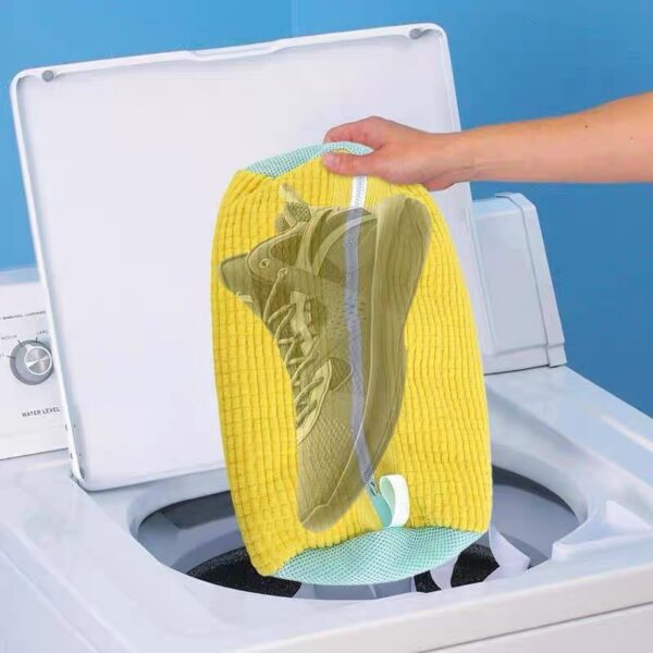 Shoes Laundry Bag Shoe Wash Bag For Washing Machine Reusable Zipper Shoe Washing Bag Sneaker Tennis Shoe Cleaner Kit Remove Dirt - Image 8