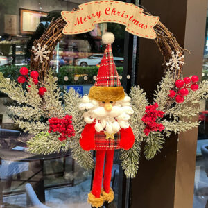 Old Man Snowman Elk Vine Ring Christmas