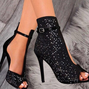 Fishbill Rhinestone Heels