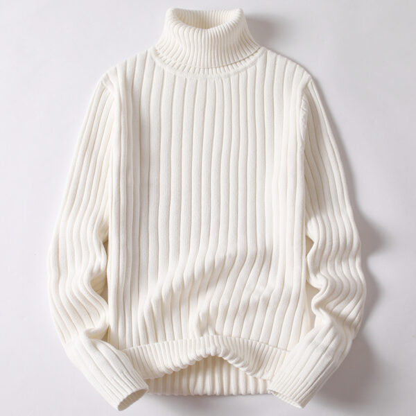 Turtleneck Sweater Men Women Ins Fashion Solid Striped Bottoming Sweater Autumn And Winter Tops Clothing - Image 6