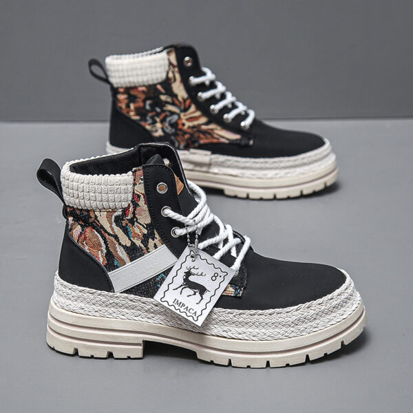 Men's Casual All-match Worker Boot High-top Shoes - Image 4