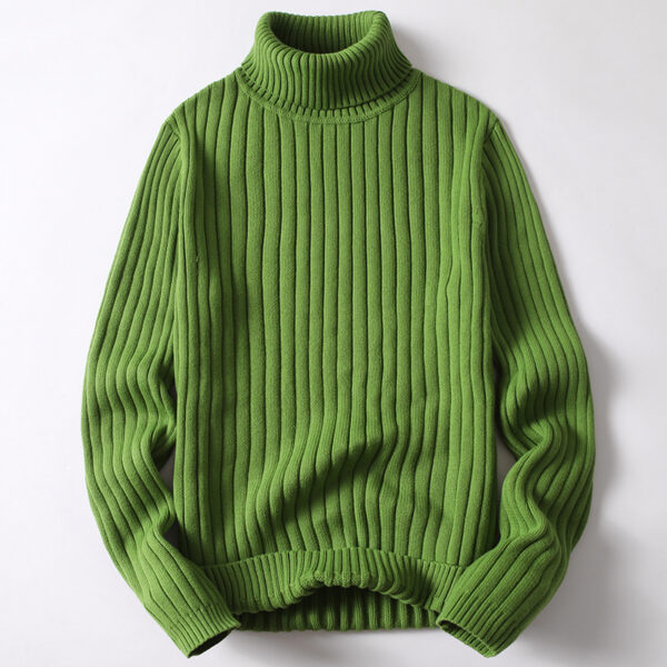 Turtleneck Sweater Men Women Ins Fashion Solid Striped Bottoming Sweater Autumn And Winter Tops Clothing - Image 4