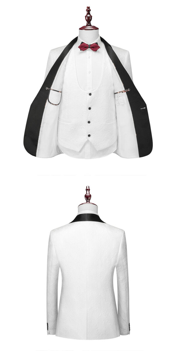 Men's Suit Set Slim Fit Groom Wedding Evening Dress - Image 4