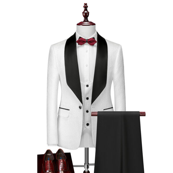Men's Suit Set Slim Fit Groom Wedding Evening Dress - Image 3
