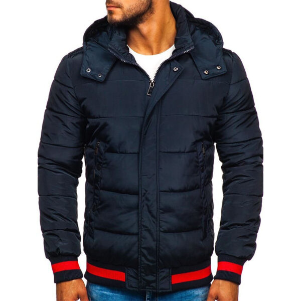 Warm Winter Men's Padded Jacket With Hooded Padded Jacket - Image 3