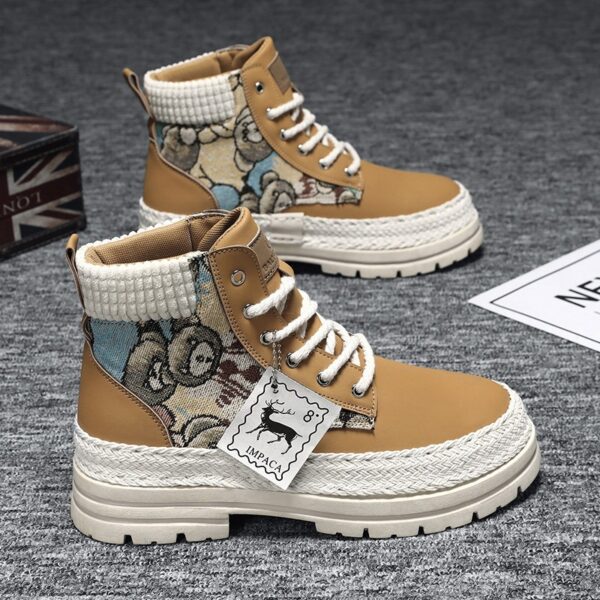 Men's Casual All-match Worker Boot High-top Shoes - Image 3