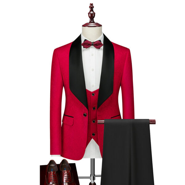 Men's Suit Set Slim Fit Groom Wedding Evening Dress - Image 8