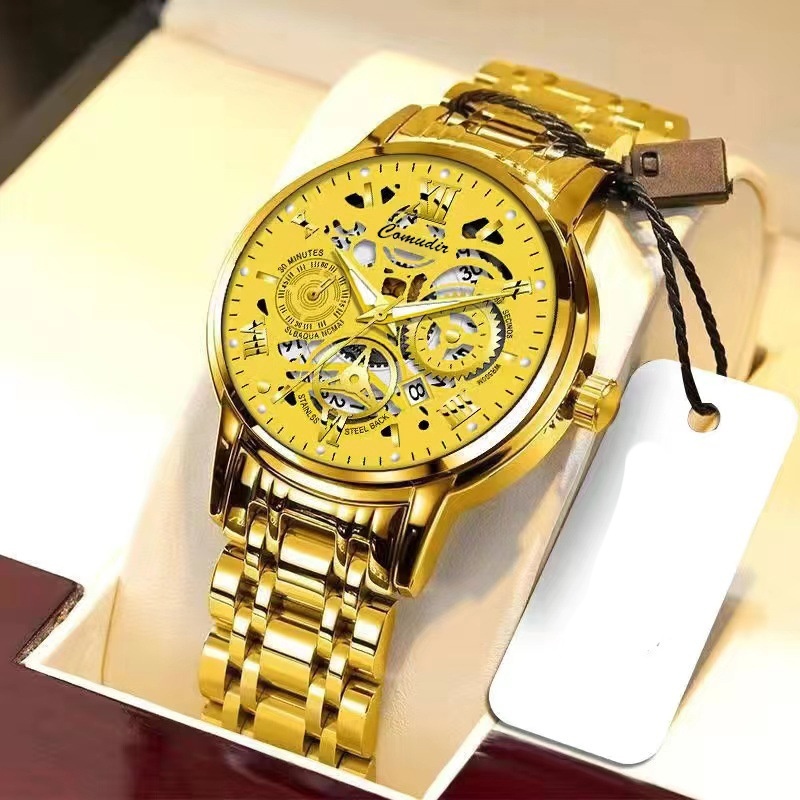 Fashion Jewelry Hollow Men's Watch Men's Waterproof Luminous Calendar - Image 5