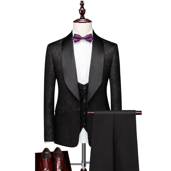 Men's Suit Set Slim Fit Groom Wedding Evening Dress - Image 2