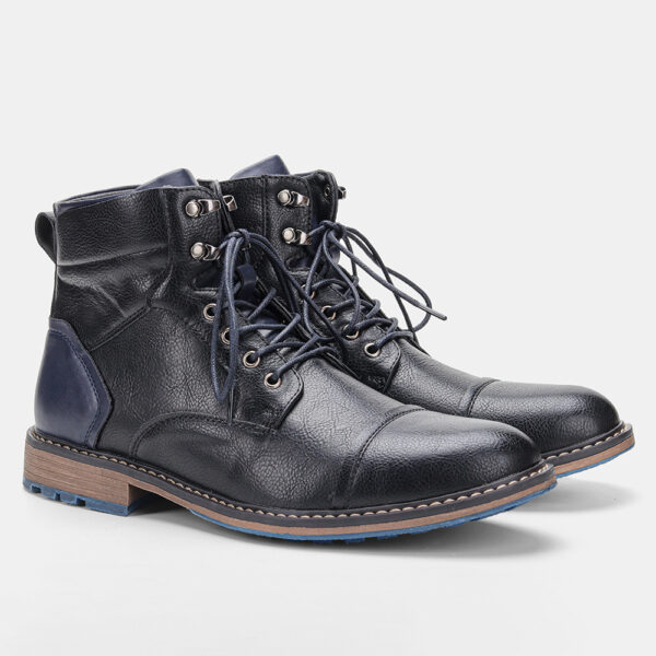 Men Fashion Comfortable Winter Leather Boots - Image 5