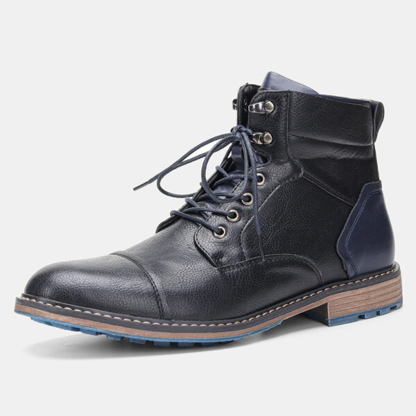 Men Fashion Comfortable Winter Leather Boots - Image 2