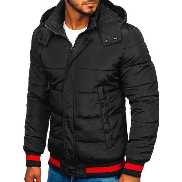 Warm Winter Men's Padded Jacket With Hooded Padded Jacket - Image 5