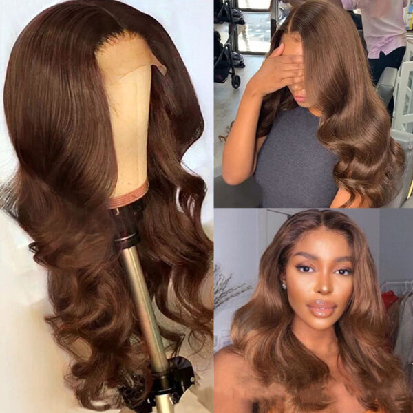 Brown Color Human Hair Wigs Human Hair Wig - Image 5