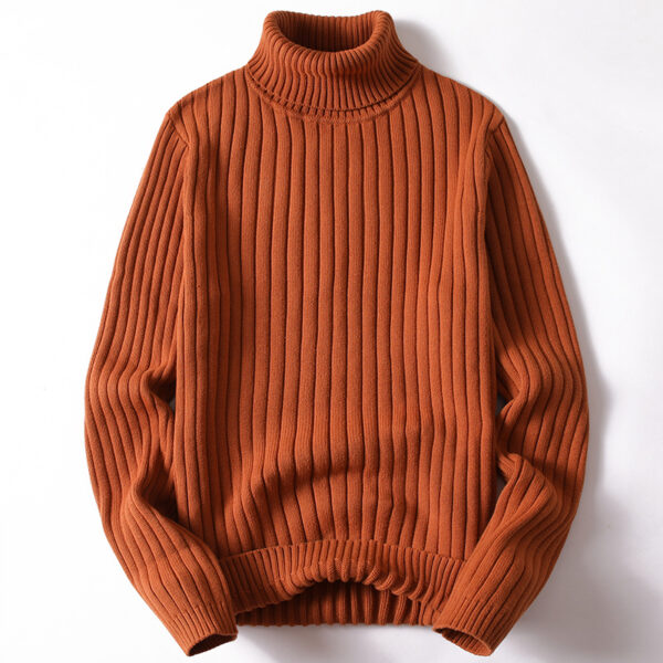 Turtleneck Sweater Men Women Ins Fashion Solid Striped Bottoming Sweater Autumn And Winter Tops Clothing - Image 3