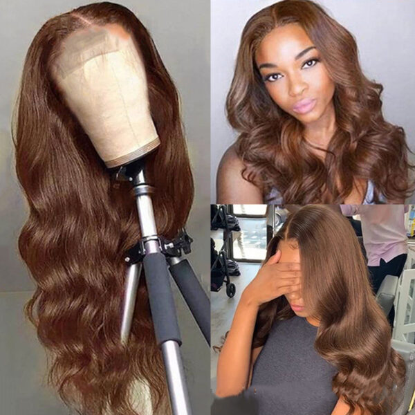 Brown Color Human Hair Wigs Human Hair Wig - Image 4