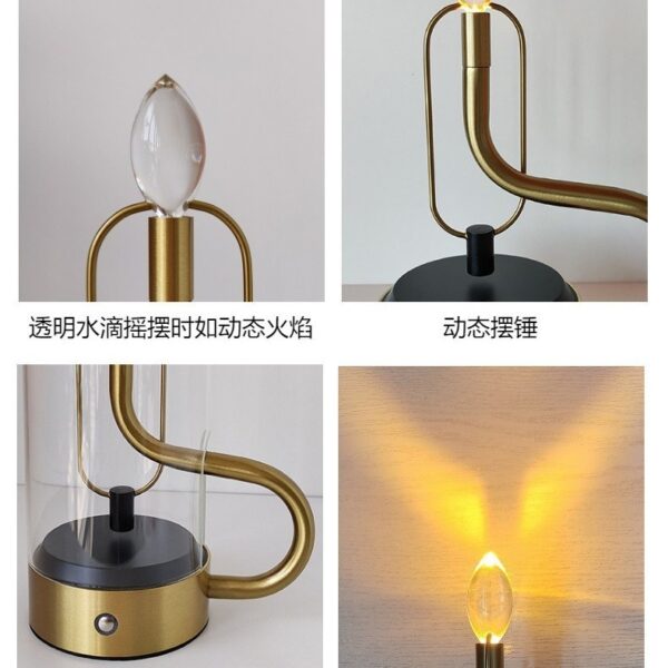 Creative Charging Imitation Candle Swing Ambience Light Table Lamp - Image 5