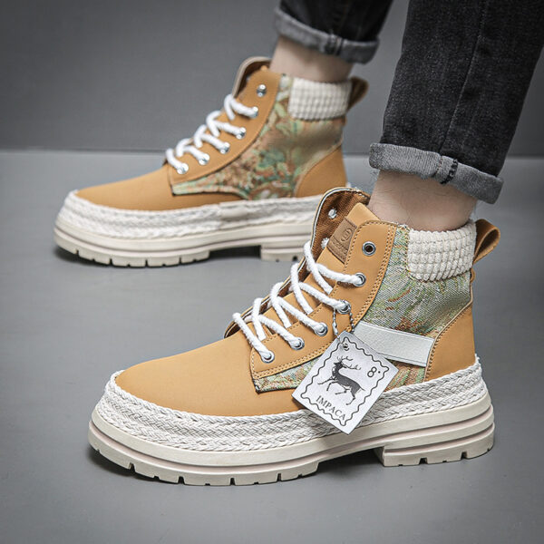 Men's Casual All-match Worker Boot High-top Shoes - Image 5