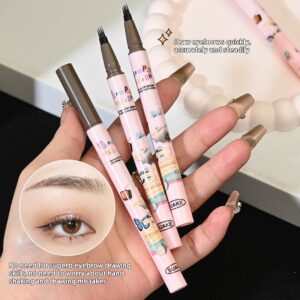 Four-fork Liquid Water Eyebrow Pencil Waterproof Sweat-proof Non-fading