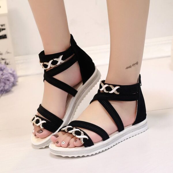 Round Head Thick Bottom Sandals Women's Bag Heel - Image 7