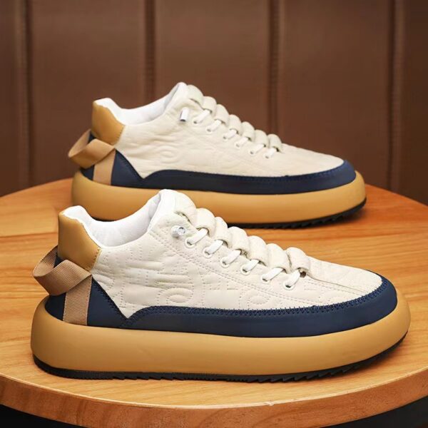 Trendy Color-blocked Sports Shoes Casual Lace Up Sneakers For Men Fashion Comfortable Versatile Thick-soled Walking Running Shoes - Image 5