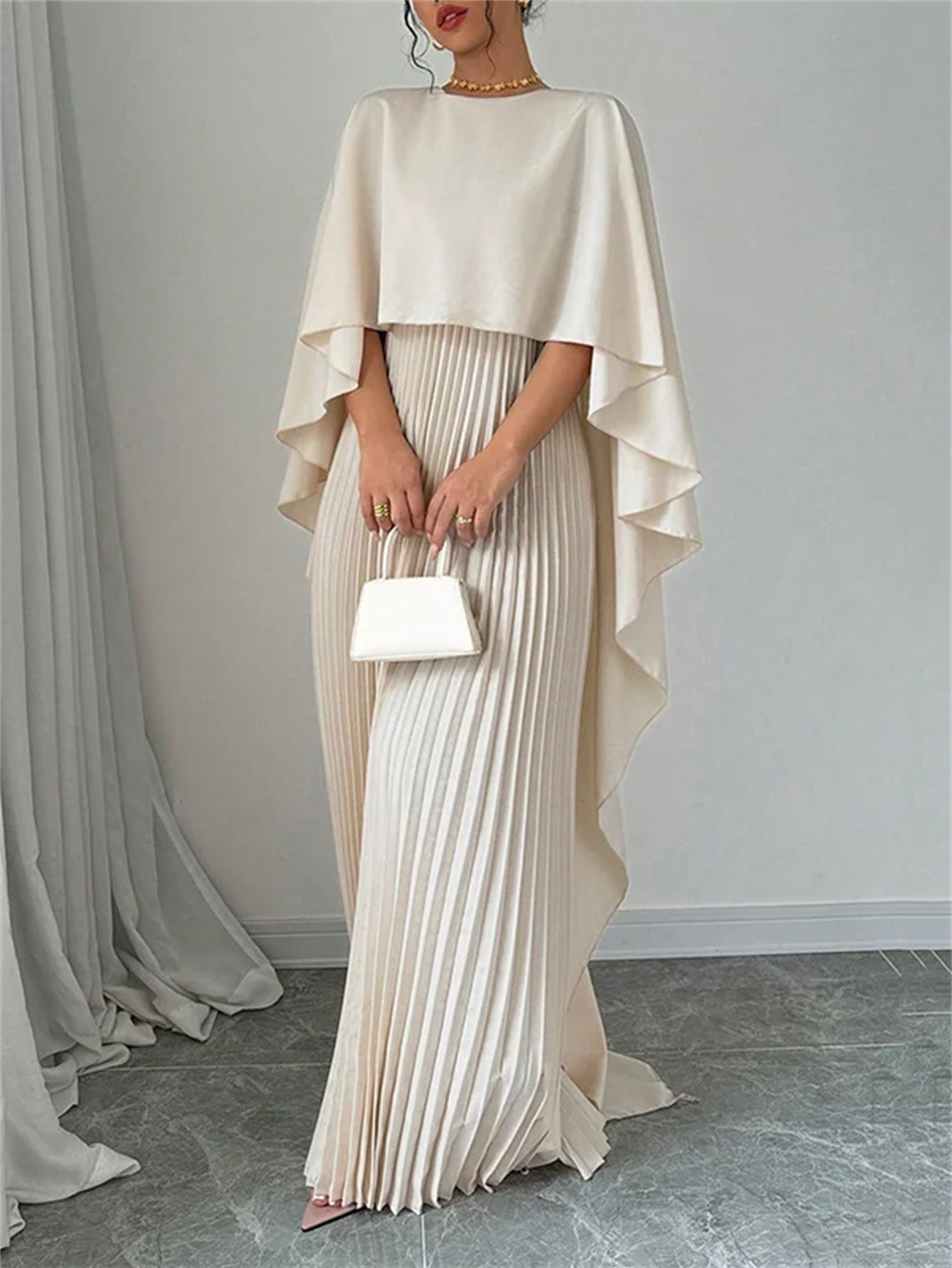 Women's Loose Batwing Sleeve Dress Fashion Casual Mid-Length Summer Dresses - Image 4